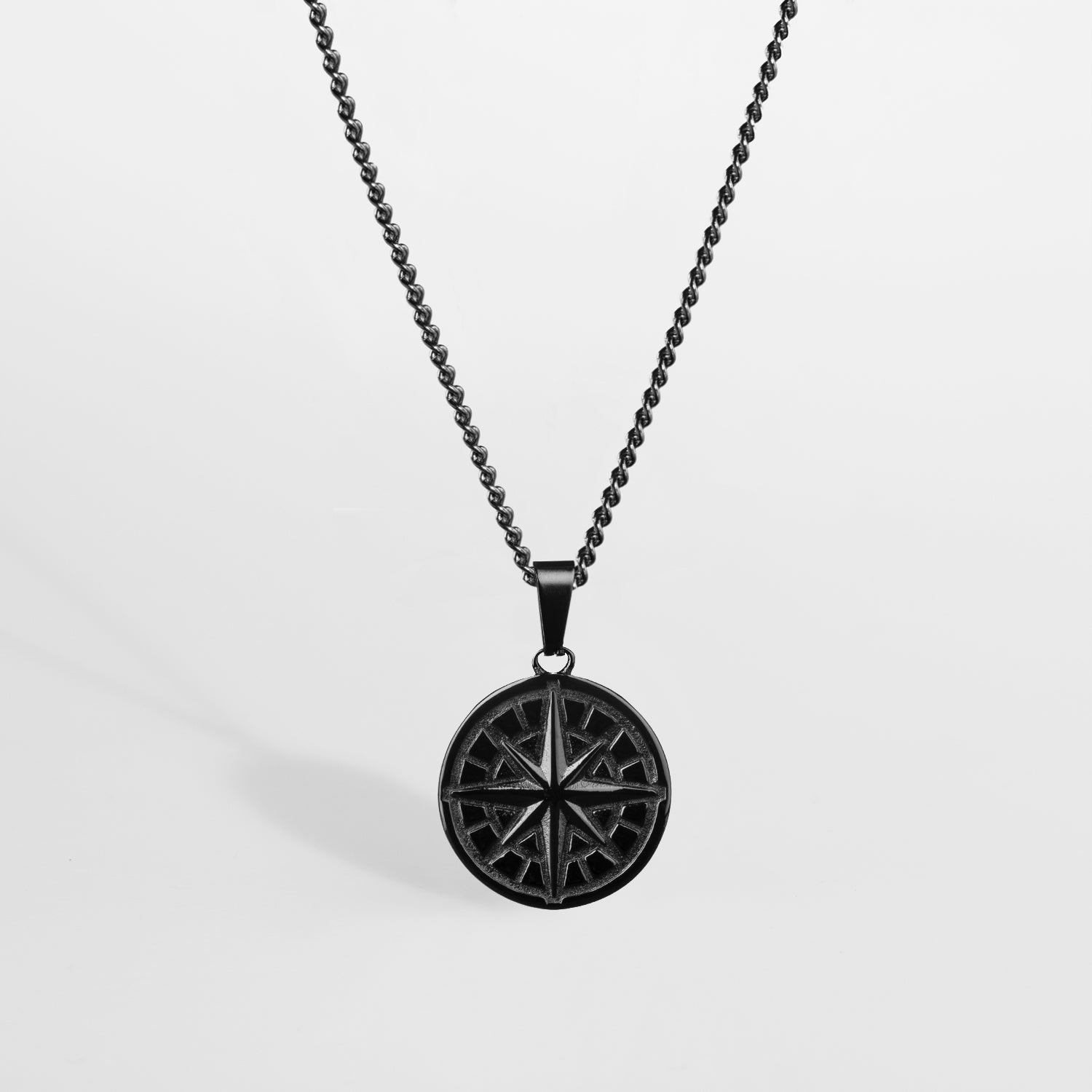 Compass Halskæde 20 - Sort - 60 Cm - Herre - Northern Legacy