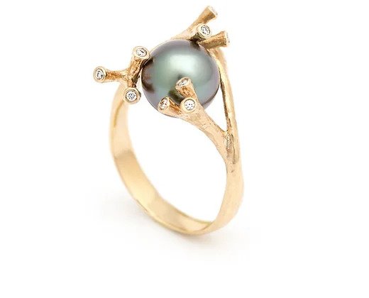 Per Borup Changeling Twigs Ring - 911rx 14kt 55