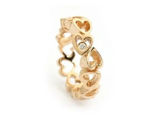 Per Borup Open Your Heart Ring - 946rx 14 Kt Rdg  002 Ct 54