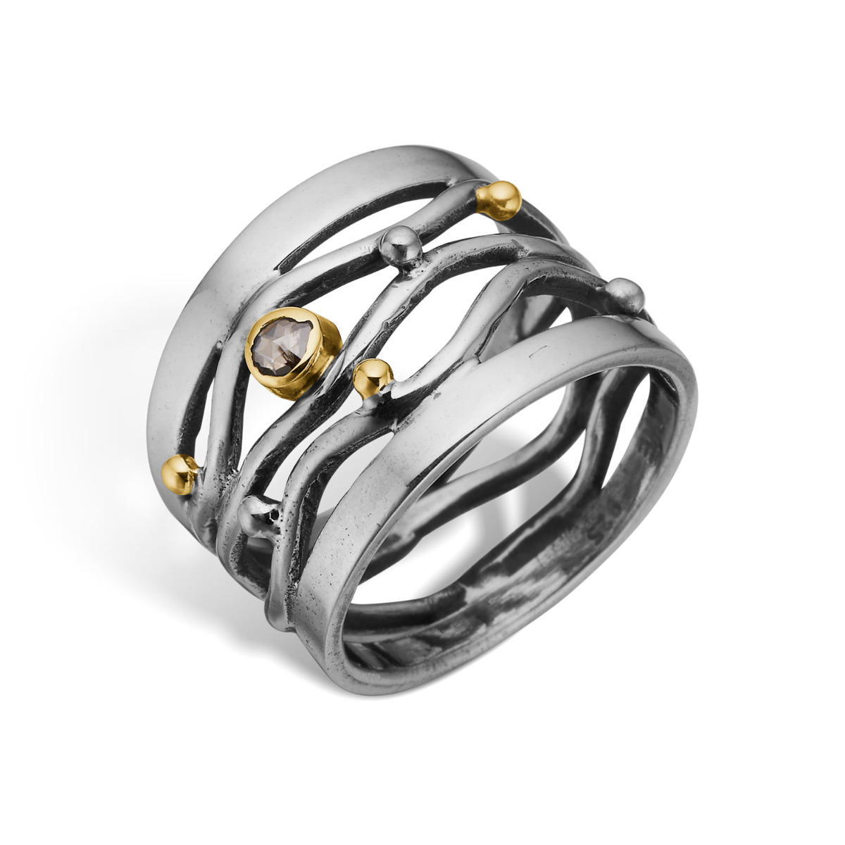 Benedict Sterling Sølv Ring Fra   Birdie Med Diamant   10 Carat