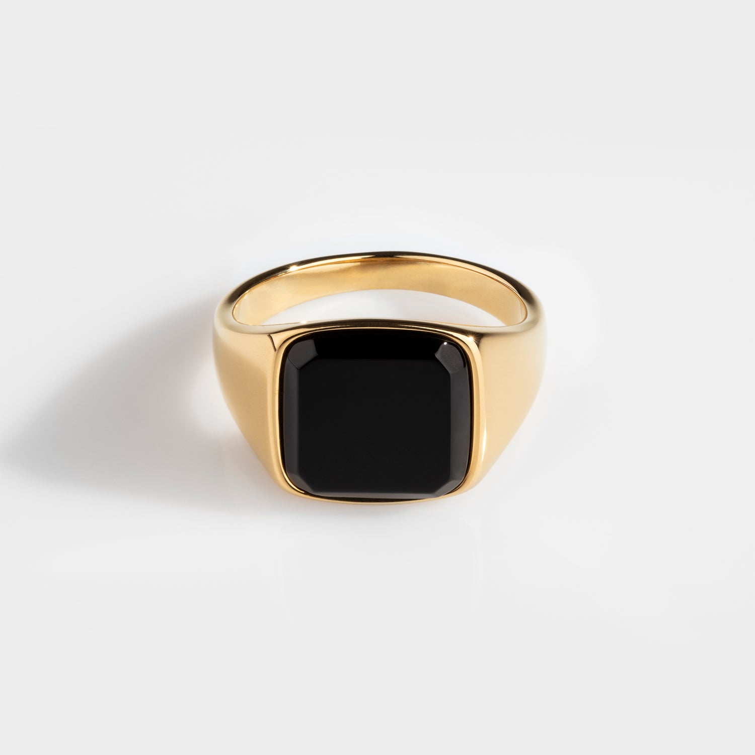 Black Onyx Signature - Guldtonet Ring - Str 6 - Herre - Northern Legacy