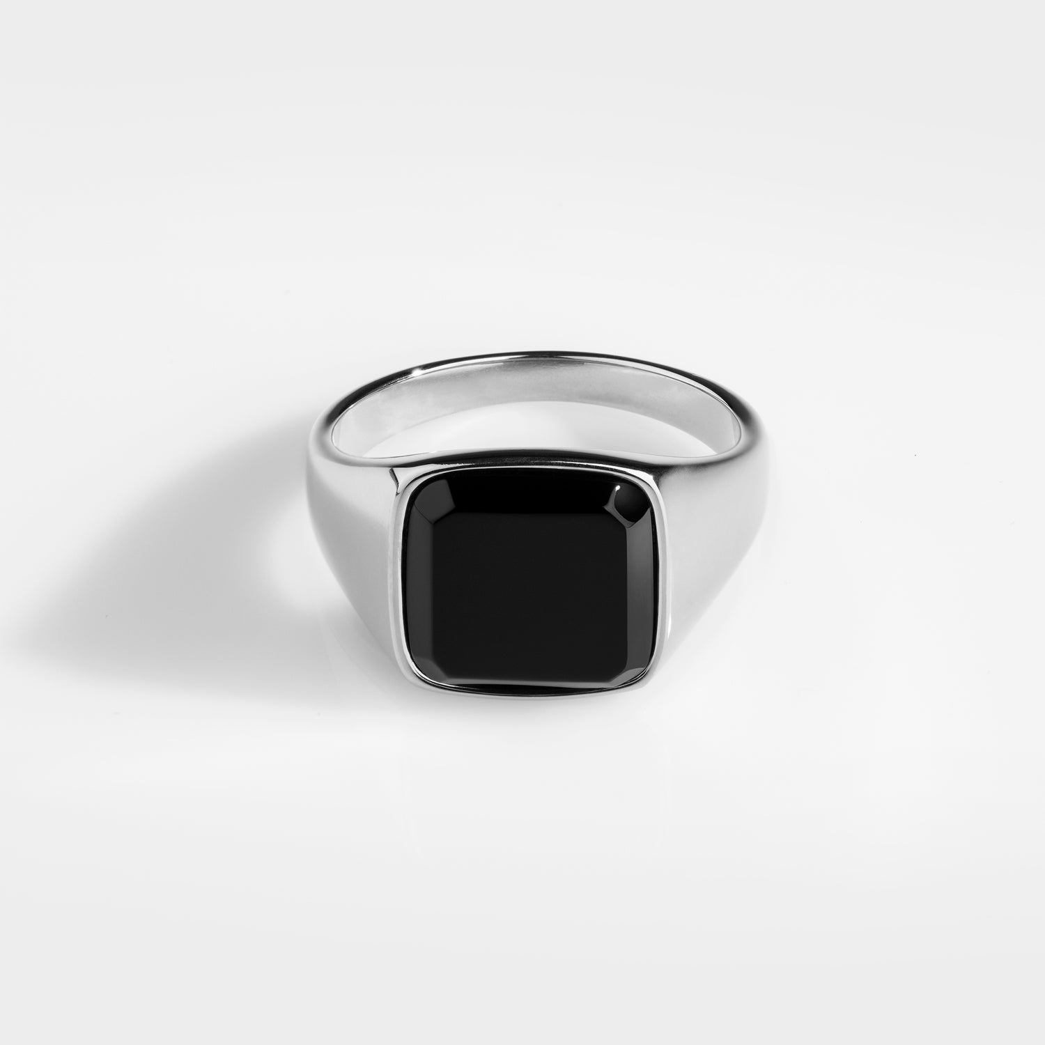 Black Onyx Signature - Sølvtonet Ring - Str 6 - Herre - Northern Legacy