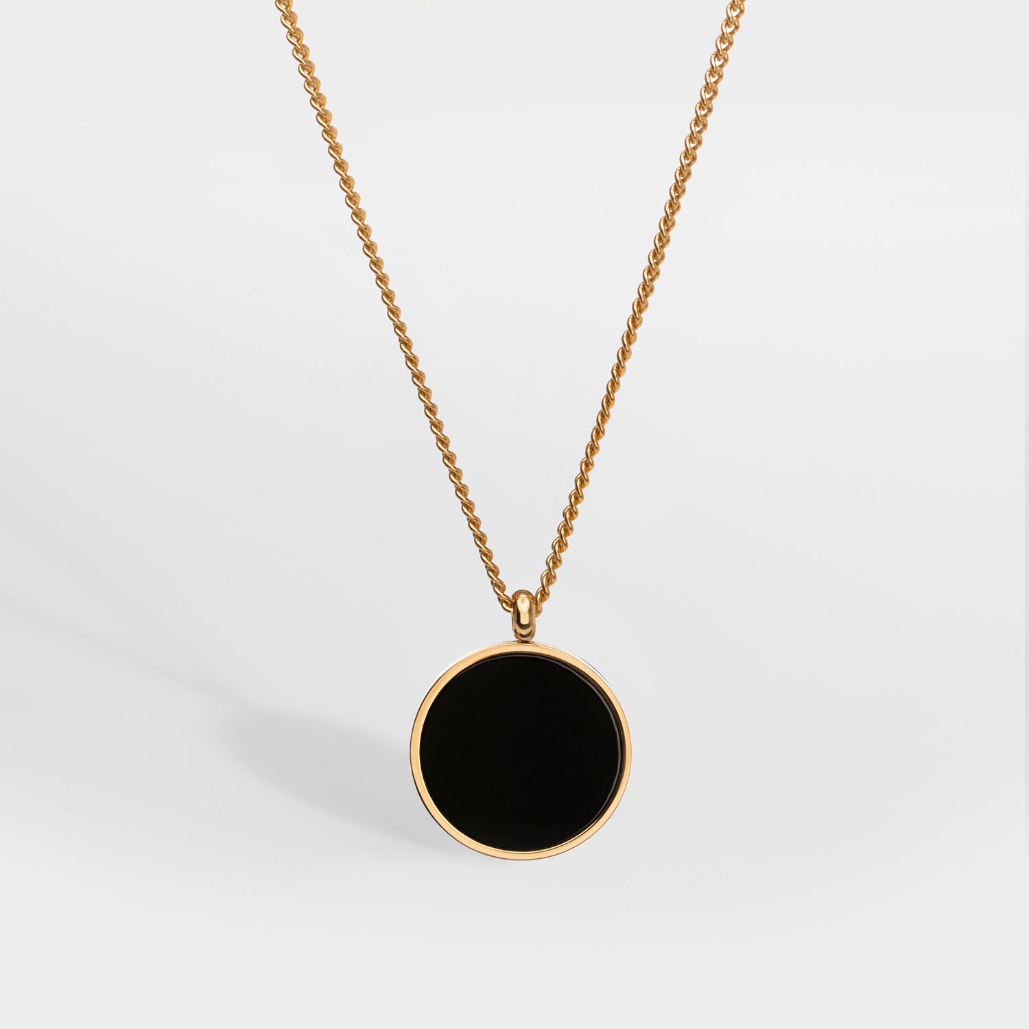 Black Onyx Halskæde - Guldtonet - 60 Cm - Herre - Northern Legacy