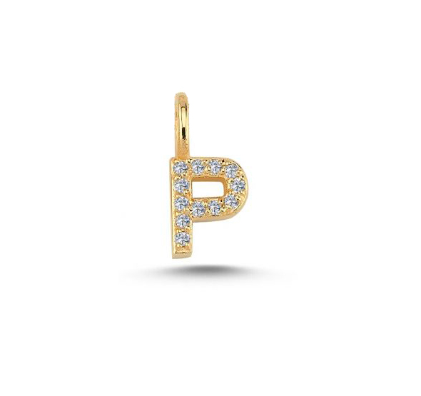 Bogstav   14 Karat Guld Vedhæng Fra Nuran Med Diamanter   06 Carat