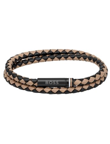 Boss Ares Læder Herrearmbånd 1580495m
