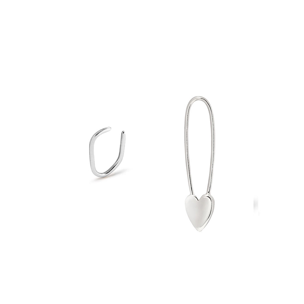 Cutehearted øreringe  Earcuffs - 2 Pak - Sterling Sølv - Spar 49 Kr