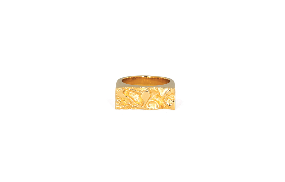 Ix Studios Rustic Ring - Dmn0321gd Dmn0321gd60 Forgyldt 60