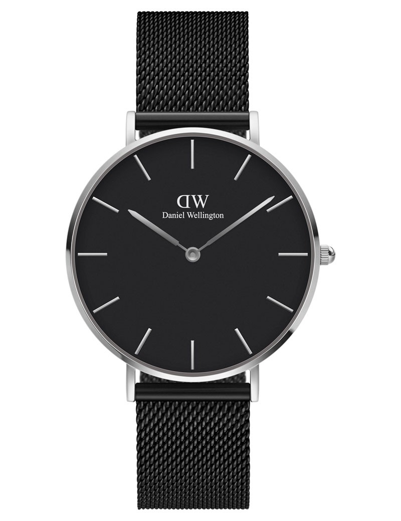 Daniel Wellington   Til Dame 36   Petite Ashfield Sterling Black Adw00100308
