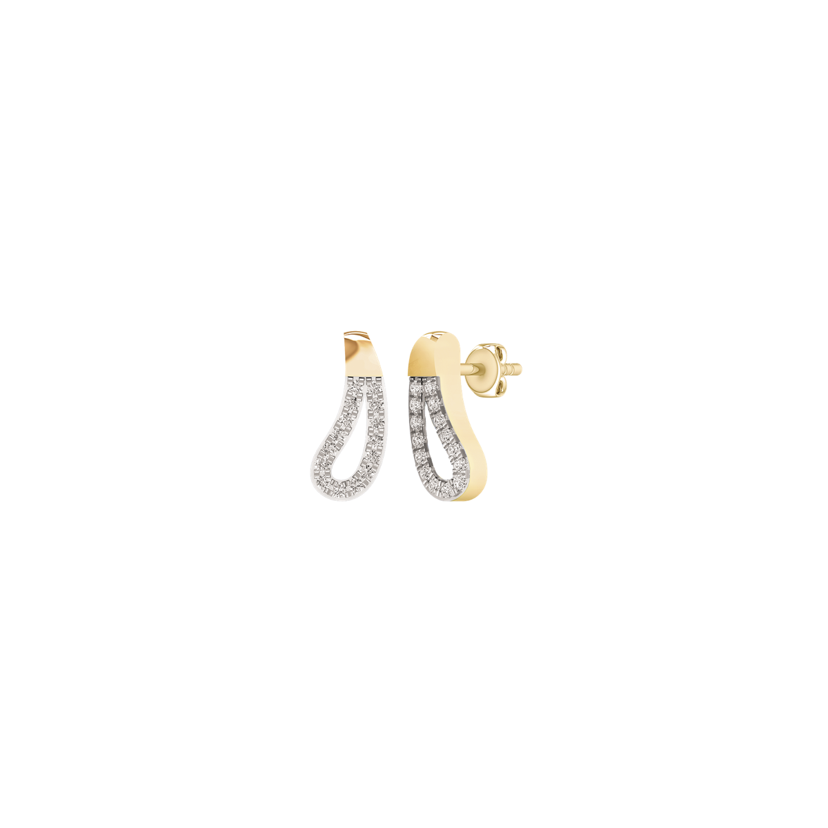 14 Karat Guld ørestikker Fra Støvring Design Med Diamanter   12 Carat