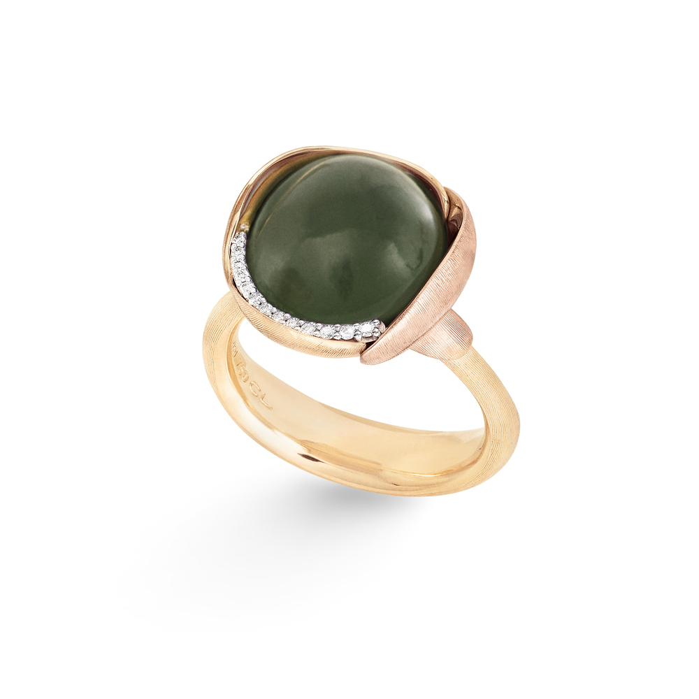 Ole Lynggaard 18 Kt Lotus 3 Ring - A2652-426 Serpentin  005 54