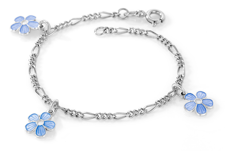 Nordlie Blomst Børnearmbånd   Sterling Sølv 90502