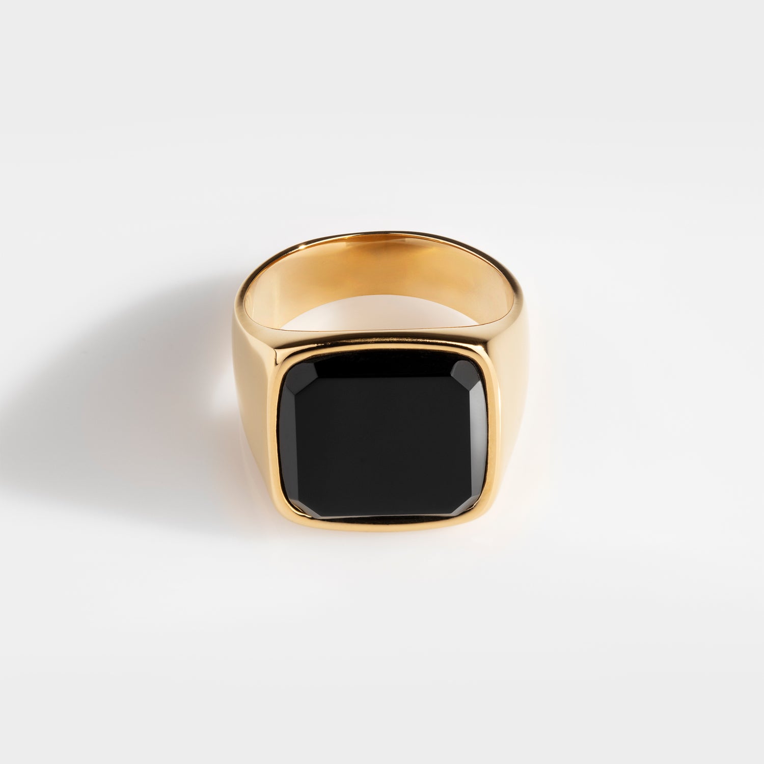 Black Onyx Oversize Signature - Guldtonet Ring - Str 8 - Herre - Northern Legacy