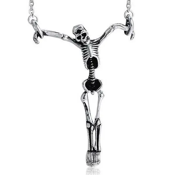 Vedhæng Skull Med Kæde