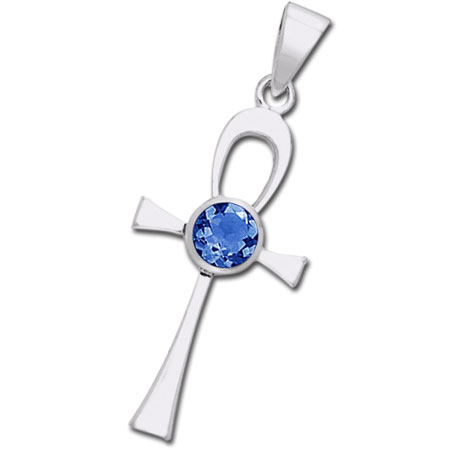 Ankh Kors Med Safir - Ukæde