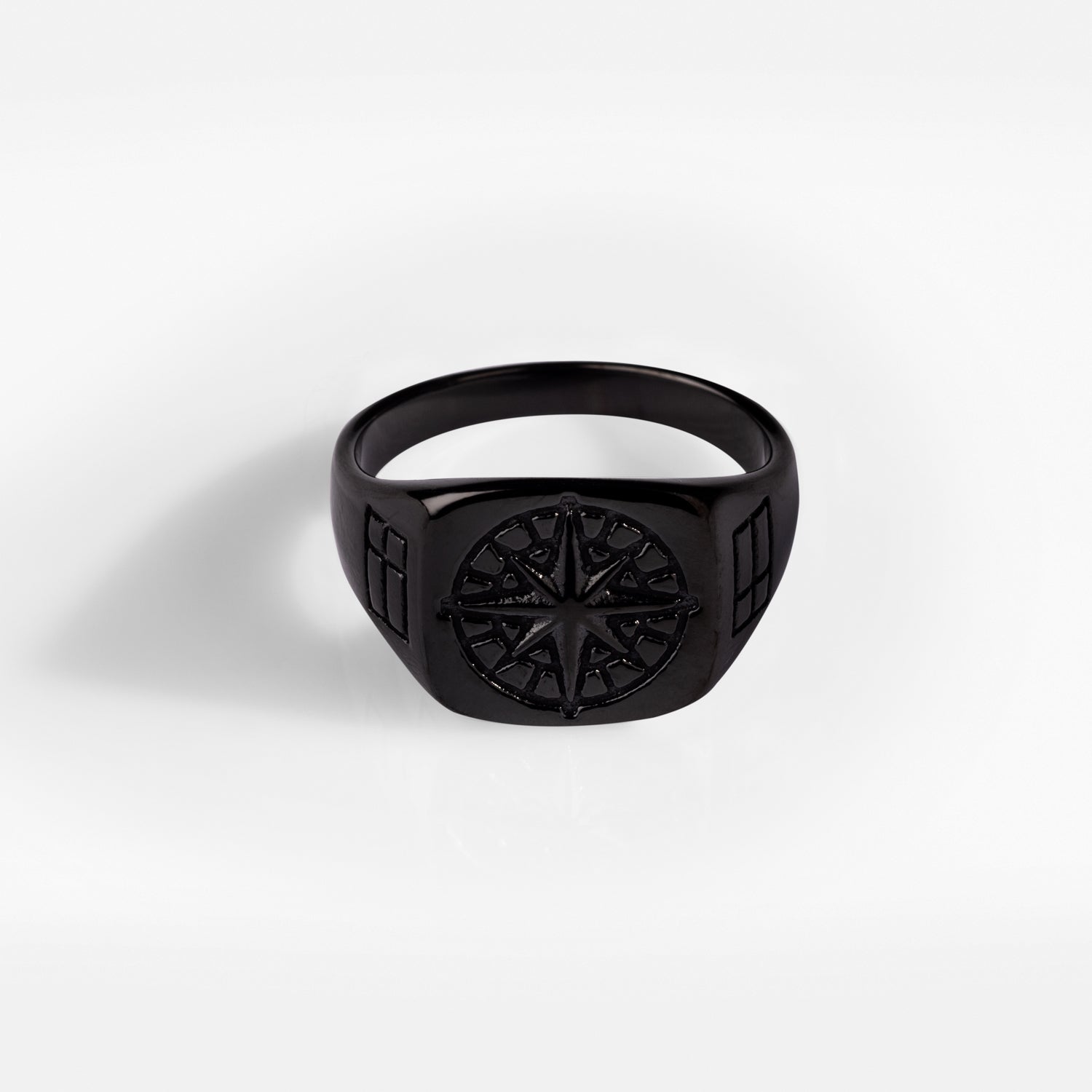 Compass Signature - Sort Ring - Str 6 - Herre - Northern Legacy