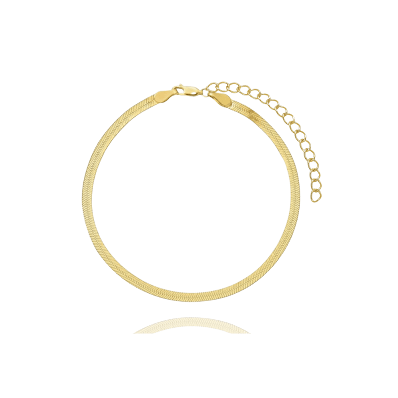Snake Chain Ankelkæde 18k Forgyldt