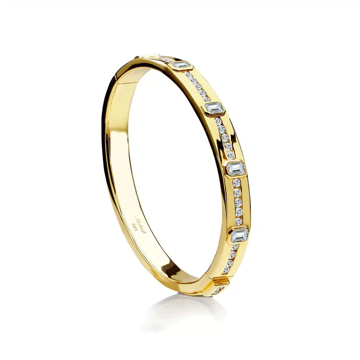 A Bangle I Forgyldt Sterlingsølv