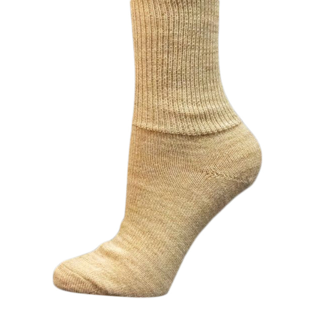Beige Alpaca Strømper Til Mænd Og Kvinder Str 34-48 Bløde Og Varme Sokker 70 Alpaka Og 30 Nylon - Størrelse 34-36