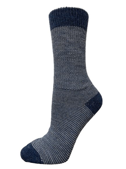 Alpaca Sokker Jeansblå - Størrelse 18-21