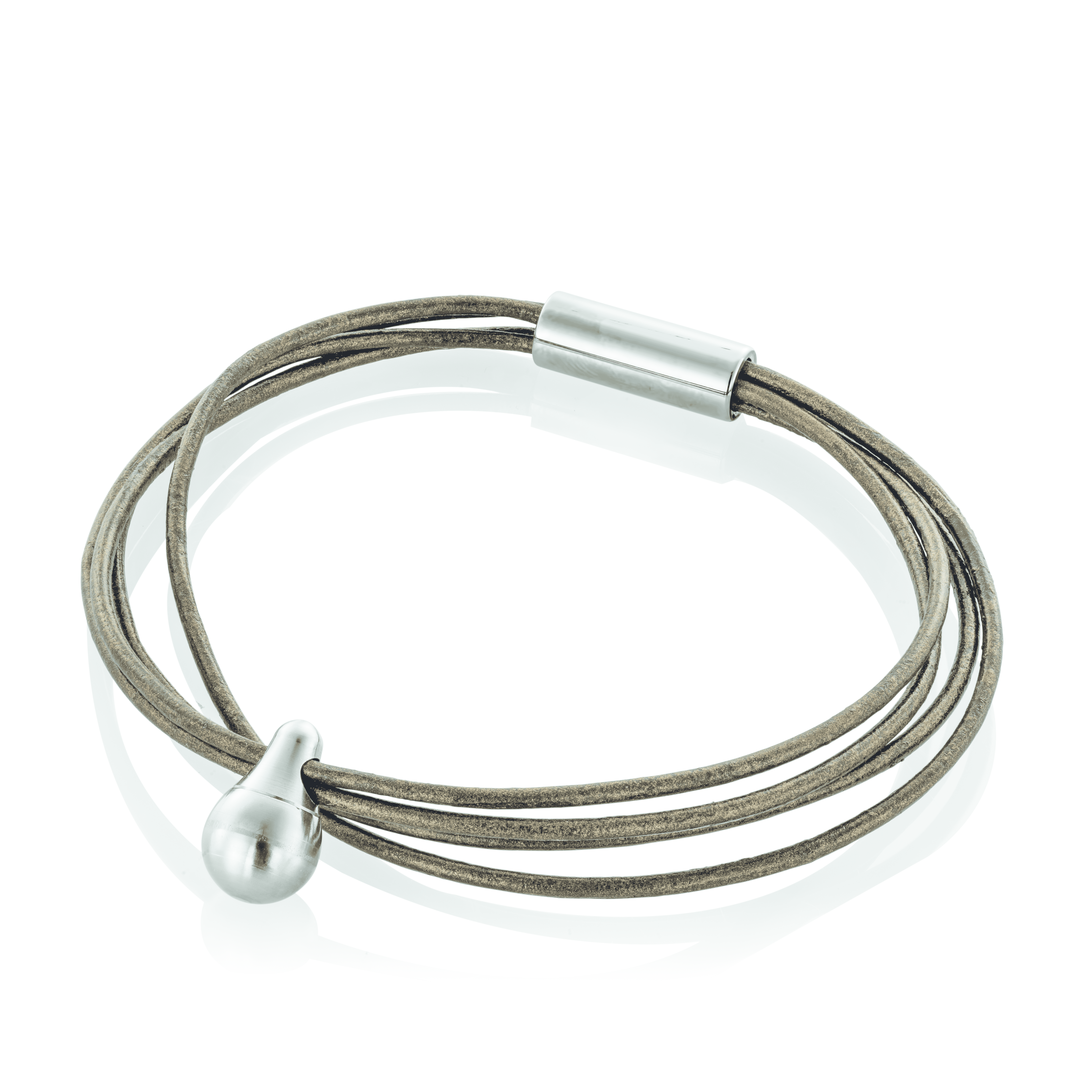 Askesmykke  Armbånd M Charm  Bronze Læder