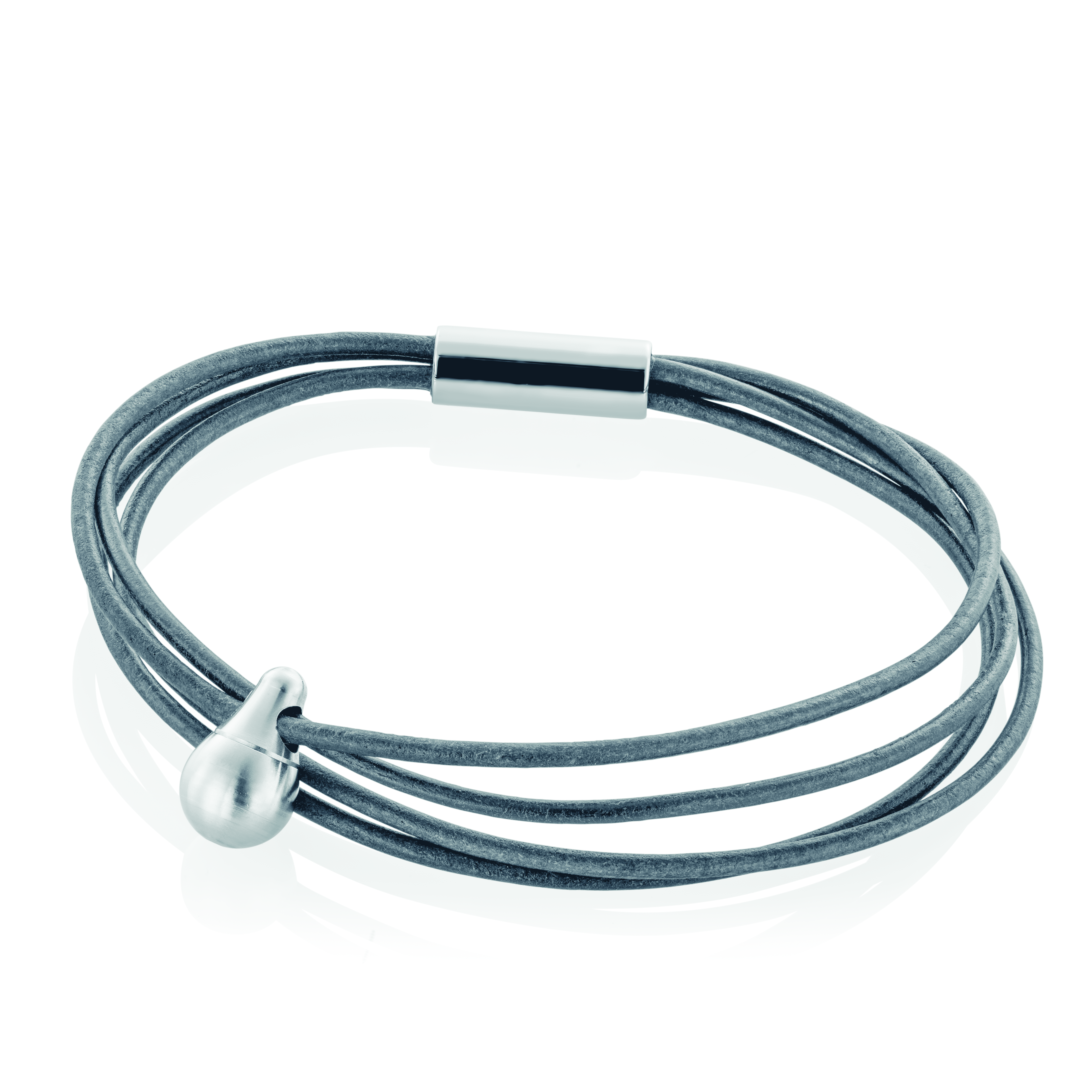 Askesmykke  Armbånd M Charm  Navy Læder