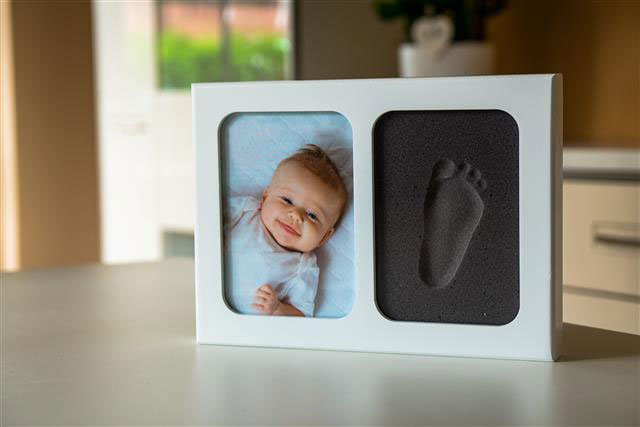 Babyaftryk Deluxe Hvid Ramme