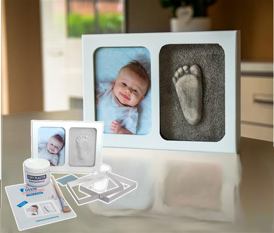 3d Babyaftryk Med Hvid Deluxe Ramme