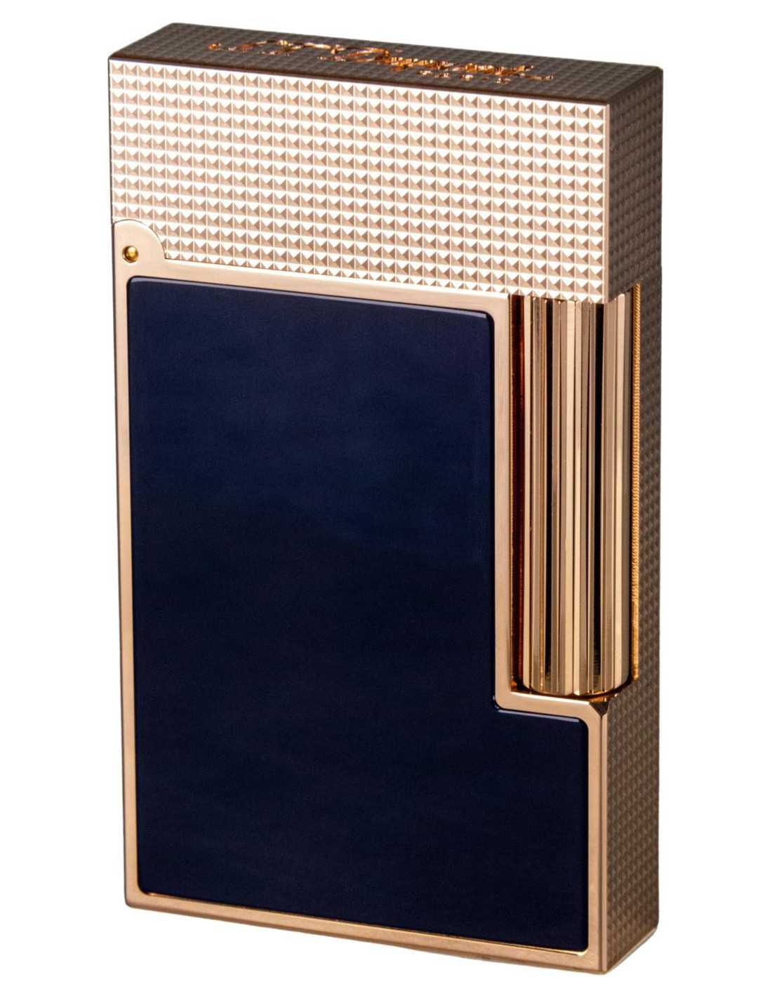 Dupont Flintlighter Ligne 2 I Mat Blå Og Rosaguld