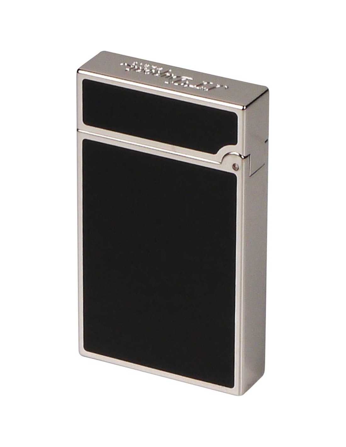Dupont Lighter Ligne 2 Slim Black Laquer Palladium 017080 Sz