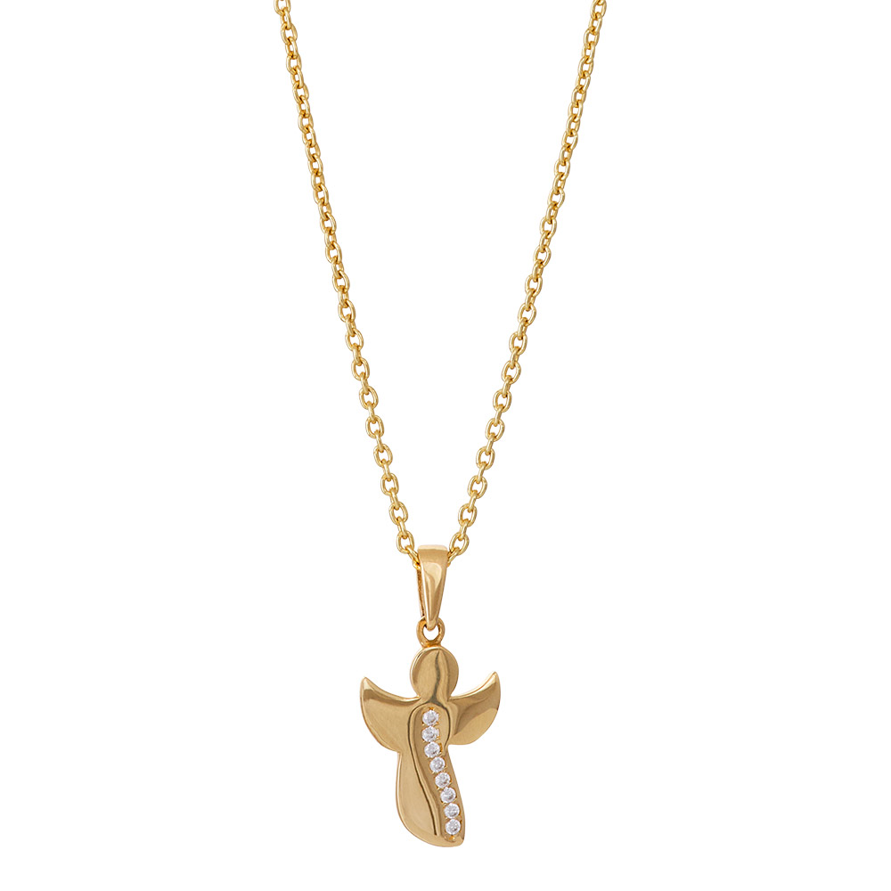Nordahl Jewellery Engel Vedhæng - Guld Med Zirkon