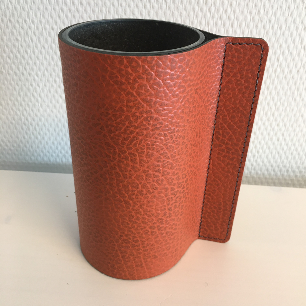 Lind Dna - Glasvase Med Læder Orange