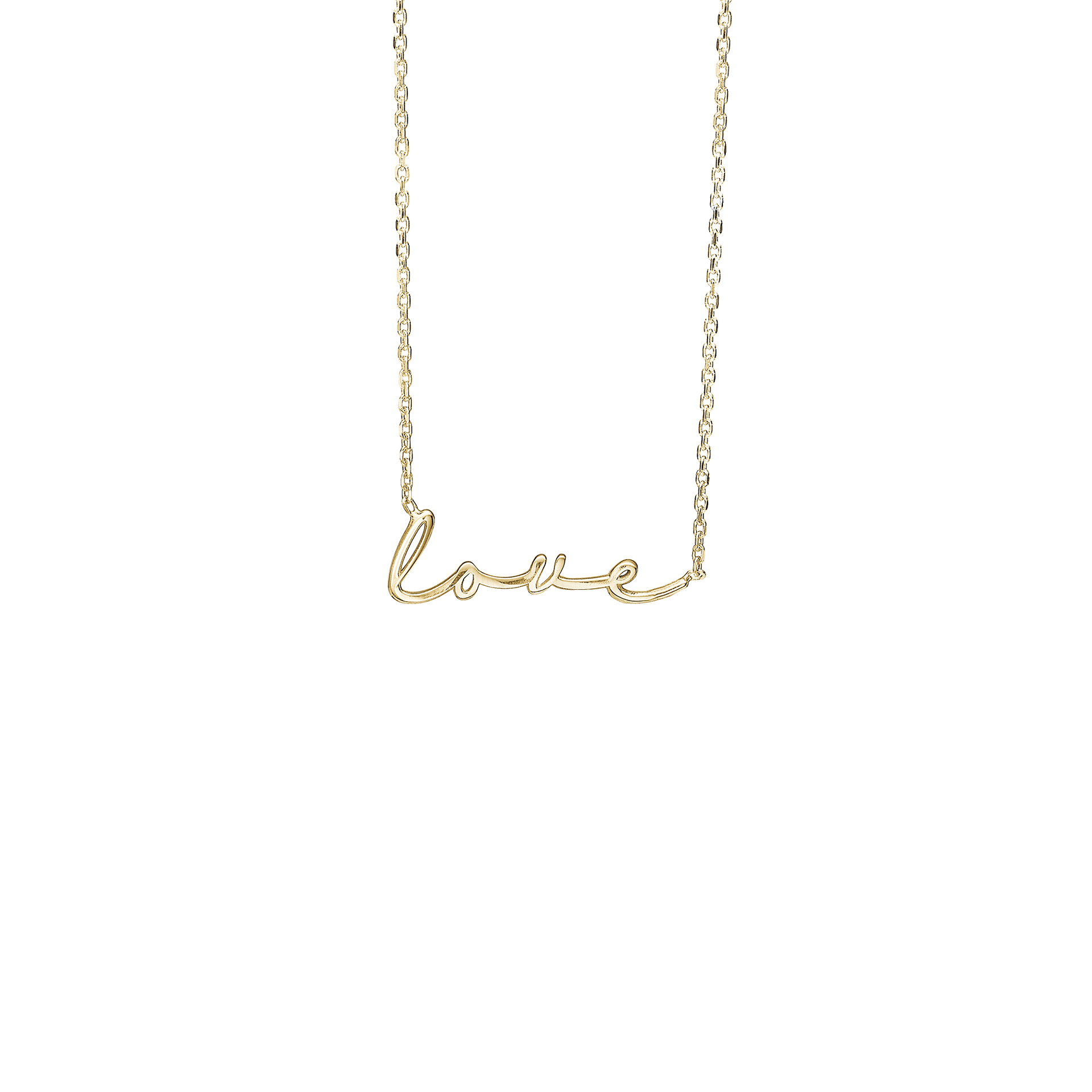 Aagaard - 18 Karat Forgyldt Sølvhalskæde Love