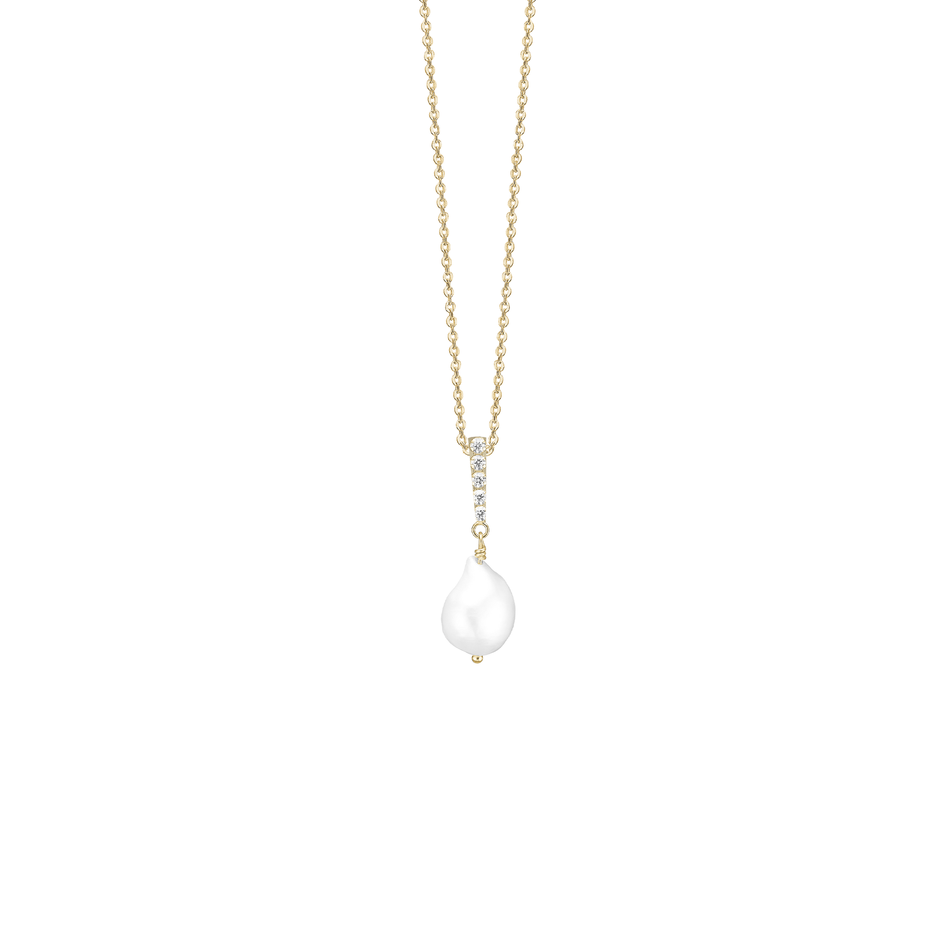 Aagaard - 18 Karat Forgyldt Sølv Halskæde Sparkling Pearls
