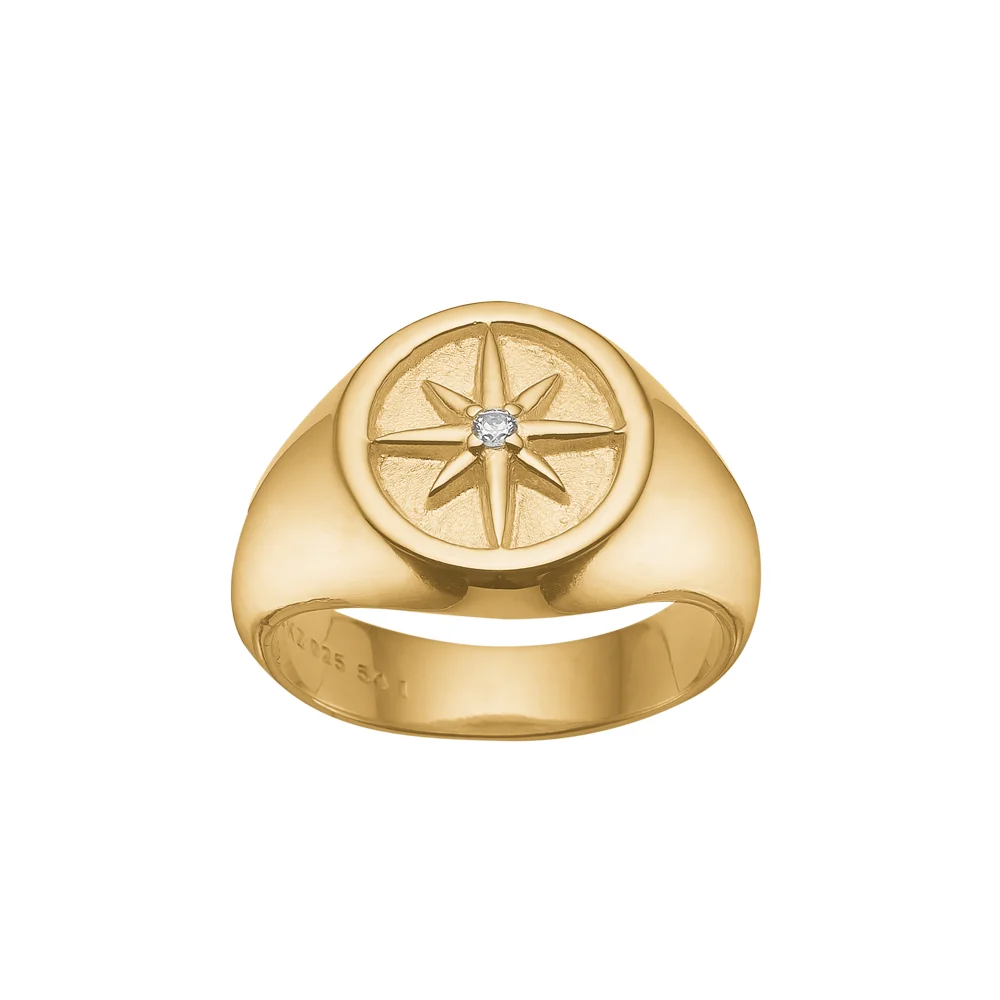 Kranz  Ziegler Forgyldt Sølv Star Of The Night Ring