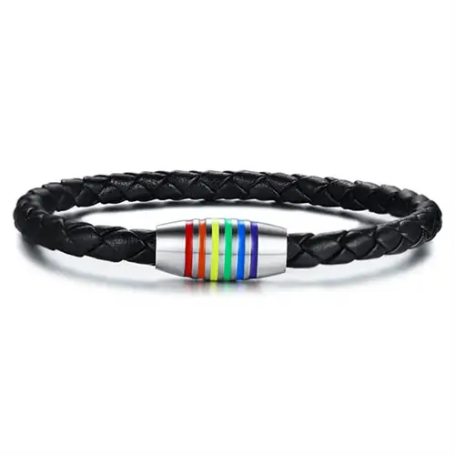 Pride Bololæder Armbånd