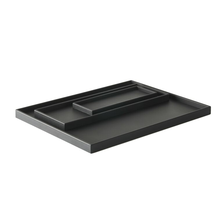 Sej Design Bakke Flot Sort Gummi 6 Størrelser Fra 99- Kr Krydderibakke Hurtig Levering - Størrelse 16 X 22 Cm Medium Minus