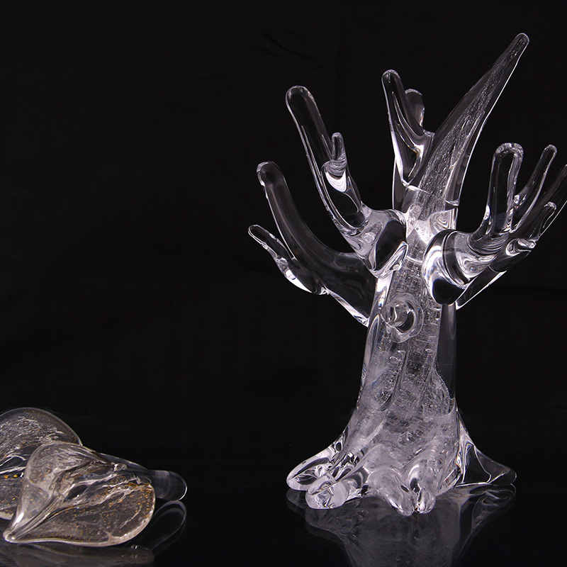 Tree Krystal Skulptur Med Aske