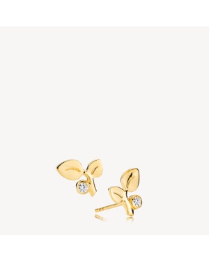 Amber Earstuds Forgyldt Sølv ørestikker Fra Izabel Camille