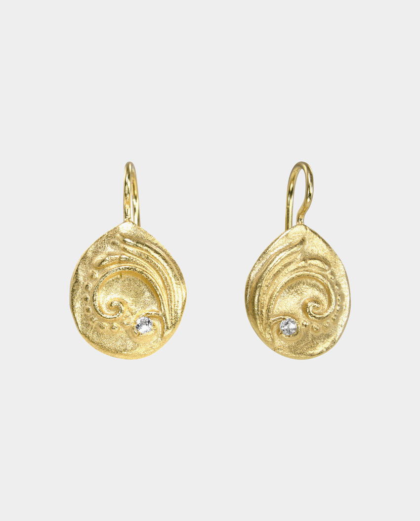 Hypatia - Botanisk Mønster Med Hvid Topas